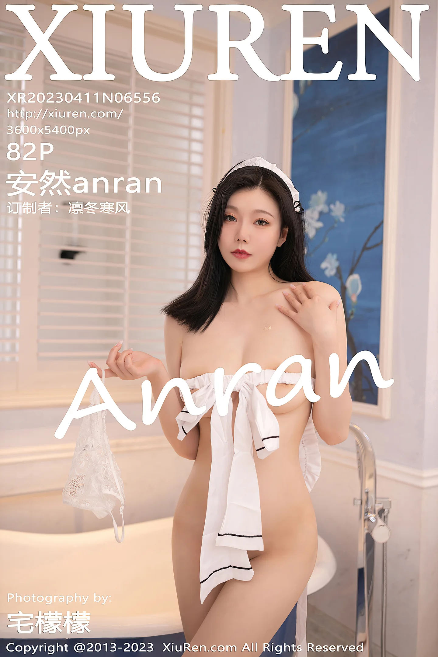 [XiuRen秀人网]No.6556_模特安然anran性感白色女仆服饰配白丝袜秀曼妙身姿诱惑写真82P-秀人网 - XiuRen.Space